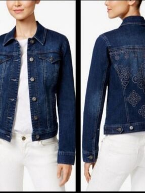 Style & Co Denim Jean Jacket | EUC | Embroidered Back